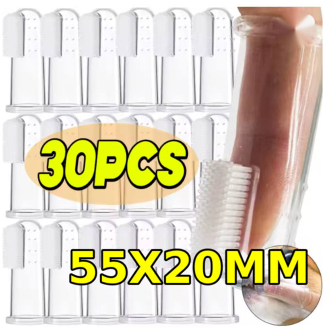 Eldobható szilikon ujjfogkefe 30db