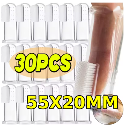 Eldobható szilikon ujjfogkefe 30db
